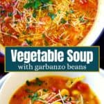 Vegetable Soup Pinterest image.