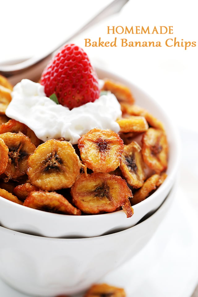 Homemade Baked Banana Chips Recipe Diethood