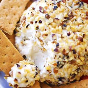 White Chocolate Cheeseball - This White Chocolate Cheeseball made with cream cheese, nuts, and chocolate, is an easy and quick no bake dessert that's perfect for any party, holiday, or get together.