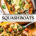 Squash boats social media sharing image with text overlay.