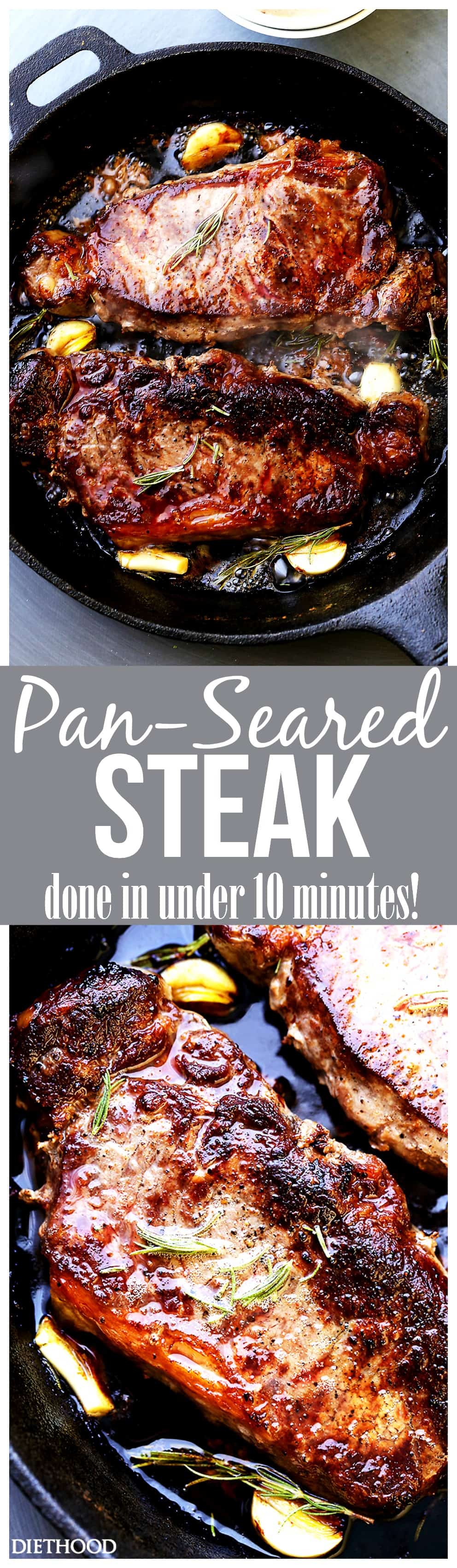 Easy Pan-Seared Steak with Cognac Sauce | Diethood