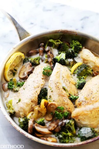 Easy Creamy Chicken Alfredo with Broccoli | Diethood