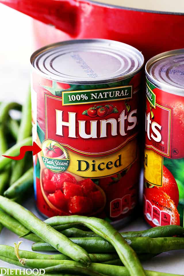 Two cans of Hunt's diced tomatoes