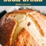 Soda bread social sharing image with text overlay.