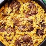 Mom's One Pot Oven-Baked Risotto with Lamb Chops Recipe