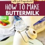 Diy Buttermilk Pinterest image.