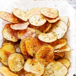 Chili Lime Baked Potato Chips Recipe - Simple to make, delicious and homemade baked potato chips flavored with fresh lime juice and chili powder.