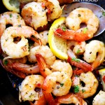 Lemon Garlic Shrimp Recipe - The easiest and most delicious way to prepare shrimp with lemon, butter and garlic. Serve as is, or serve the shrimp with pasta or rice for a complete meal!