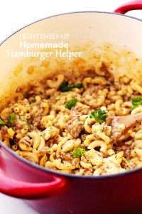 Lightened-Up Homemade Hamburger Helper - Ditch the boxed mix Hamburger Helper and make this easy, one-pot, healthier homemade version!