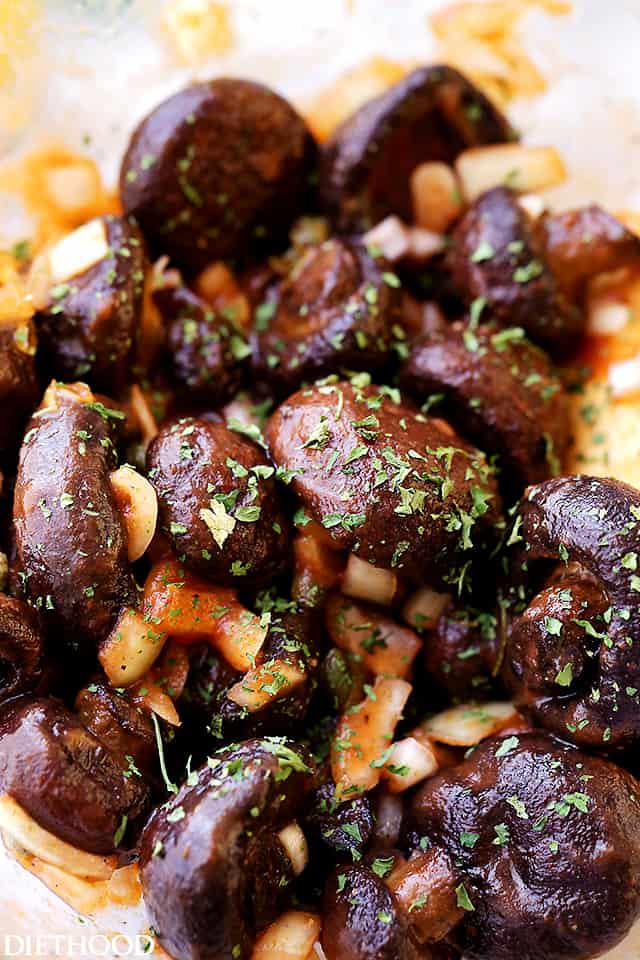 Roasted Italian Mushrooms Recipe | Easy Mushroom Side Dish