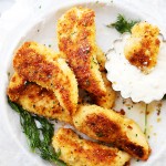 Parmesan-Crusted Chicken Tenders with Buttermilk Ranch Dressing