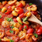 Spicy Garlic Shrimp and Tomatoes Sauté
