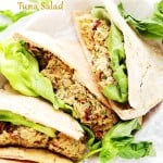 Sun Dried Tomatoes and Basil Pesto Tuna Salad - Combined with delicious basil pesto and flavorful sun dried tomatoes, this tuna salad is about to become your next favorite salad recipe that is perfect for any summer barbeque or just for lunch!