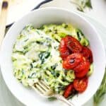 Creamy Ricotta Zucchini Noodles | Zoodles Vegetarian Dinner Recipe