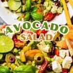 Avocado salad Pinterest image.