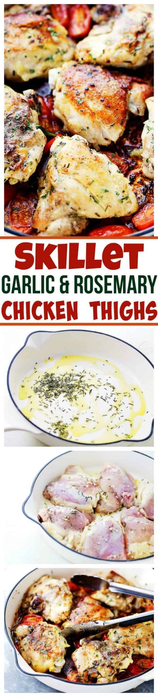 Skillet Garlic and Rosemary Chicken Thighs Recipe | Diethood