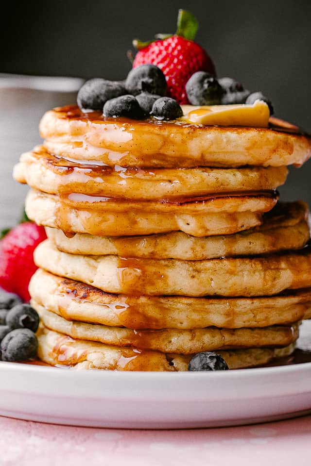 stack of buttermilk pancakes