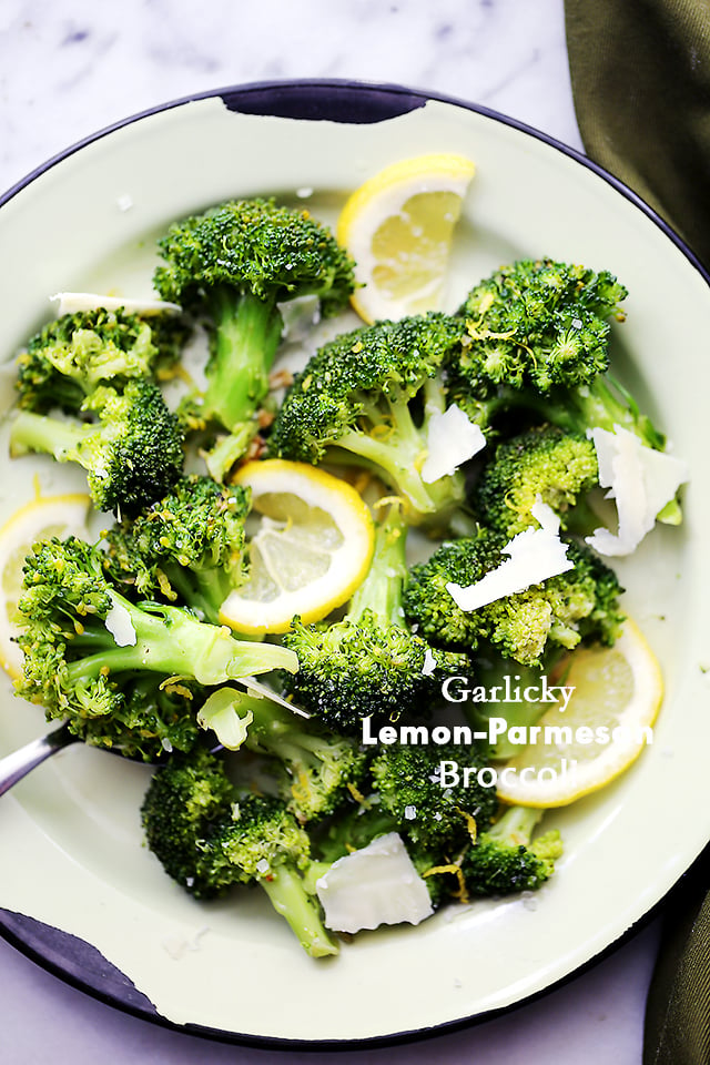 Garlicky Lemon Parmesan Broccoli Recipe - Diethood