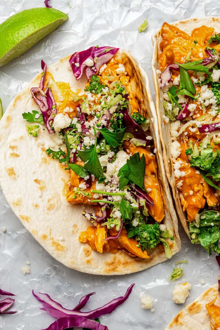 Easy Shredded Buffalo Chicken Tacos | Diethood