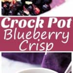 Crock Pot Blueberry Crisp Recipe | Easy Crock Pot Summer Desserts