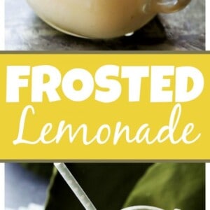 Frosted Lemonade Recipe - Easy, delicious and refreshing two-ingredient Chick-fil-A Frosted Lemonade copycat made with lemonade and vanilla frozen yogurt!