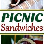 Pinterest image for picnic sandwiches.