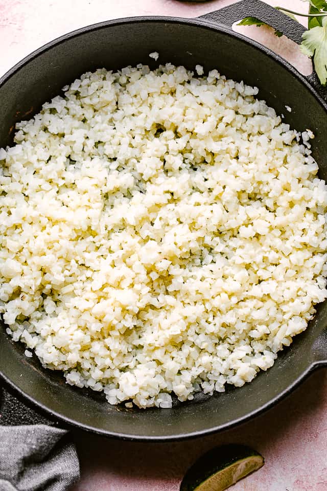 cooking cauliflower rice