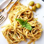 Olive Pesto Pasta Recipe + STAR Extra Virgin Olive Oil Giveaway