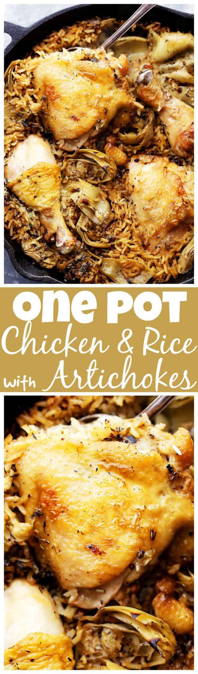 One Pot Chicken and Rice with Artichokes