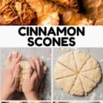 Cinnamon scones Pin image.