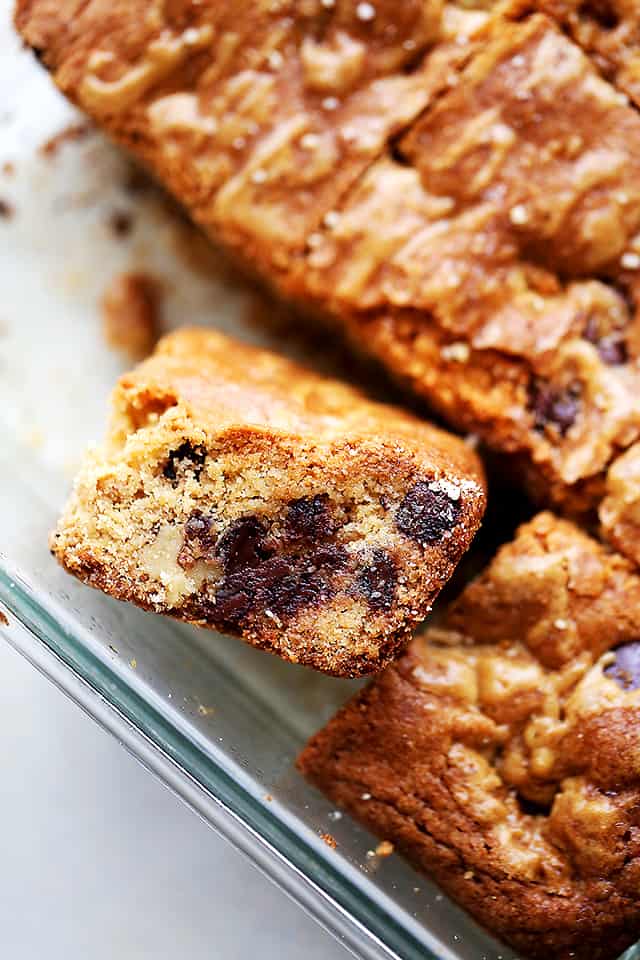 Chocolate Chip Cookie Bars (Chango Bars) - Irresistible, chewy, classic cookie bars loaded with chocolate chips and deliciousness! It's a recipe everyone will be asking for! 