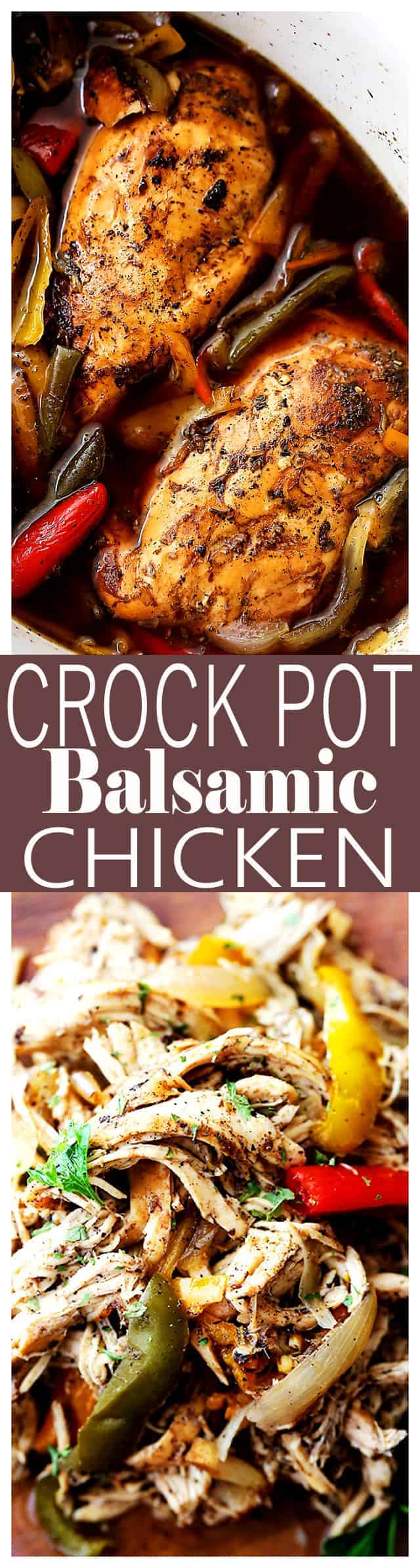 Crock Pot Balsamic Chicken | Slow Cooker Chicken Dinner