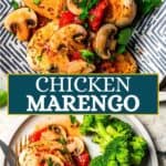 Chicken Marengo long pin image.