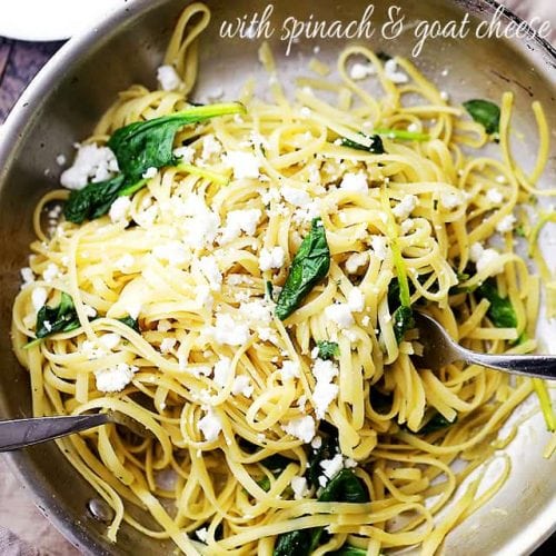 15Minute Fettuccine with Spinach and Goat Cheese Diethood