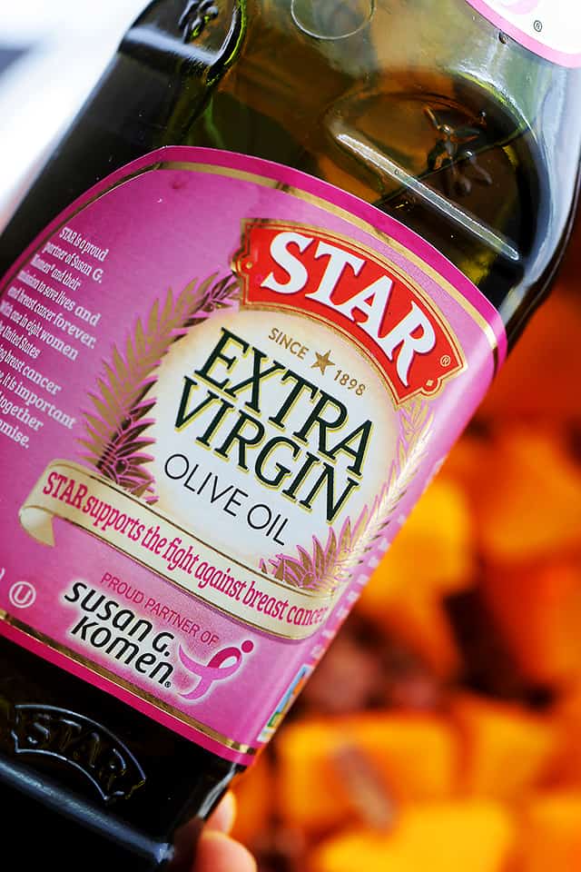 A bottle of Star Fine Foods Extra Virgin Olive Oil.