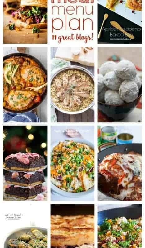 Weekly Meal Plan (Week 72) – 11 great bloggers bringing you a full week of recipes including dinner, sides dishes, and desserts!