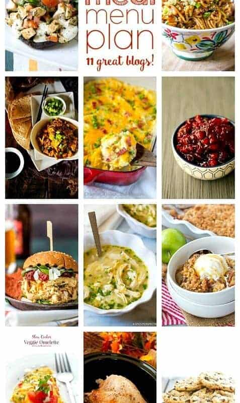 WEEKLY MEAL PLAN (WEEK 70) - 11 great bloggers bringing you a full week of recipes including dinner, sides dishes, and desserts!