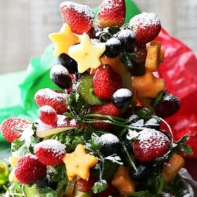 Fruit Christmas Tree - Beautiful and festive Christmas Tree made with fresh fruit!