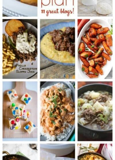 Weekly Meal Plan (Week 73) – 11 great bloggers bringing you a full week of recipes including dinner, sides dishes, and desserts!