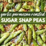 Sugar snap peas Pinterest image.