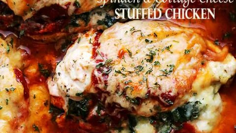 Saucy Spinach Cottage Cheese Stuffed Chicken Recipe Diethood