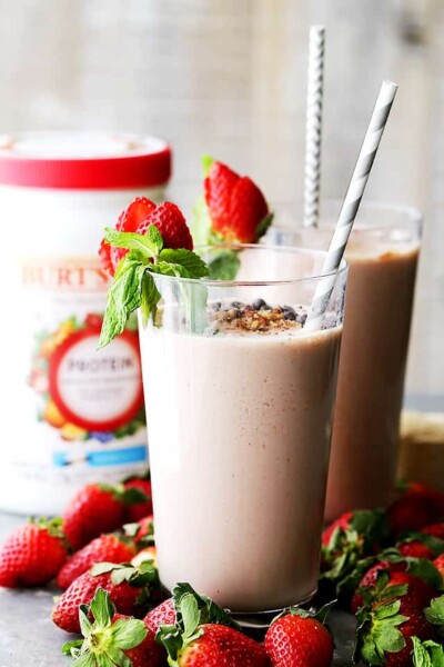 Strawberry Cheesecake Protein Shake Diethood 4396