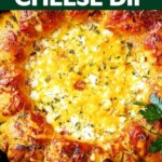 bread ring cheese dip pinterest image.