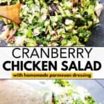 Cranberry Chicken salad Pinterest image.