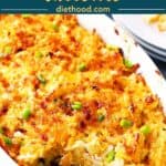 Hash brown casserole Pinterest image.