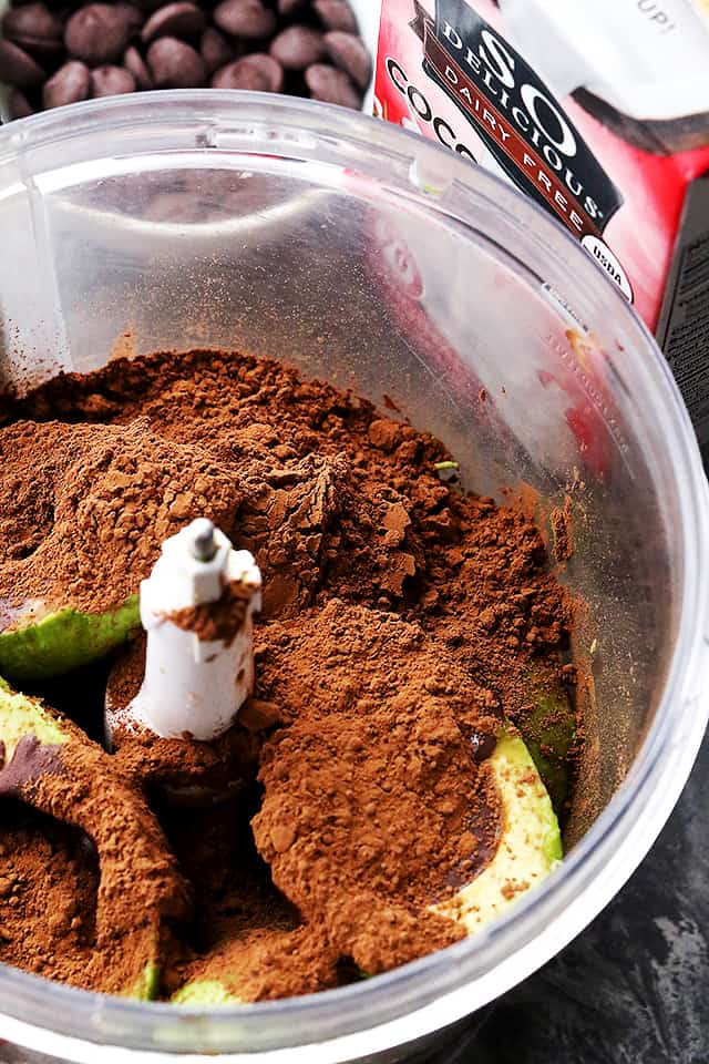 Avocado Chocolate Mousse - Egg-free, dairy-free, healthy, decadent and silky chocolate mousse made with avocados! 