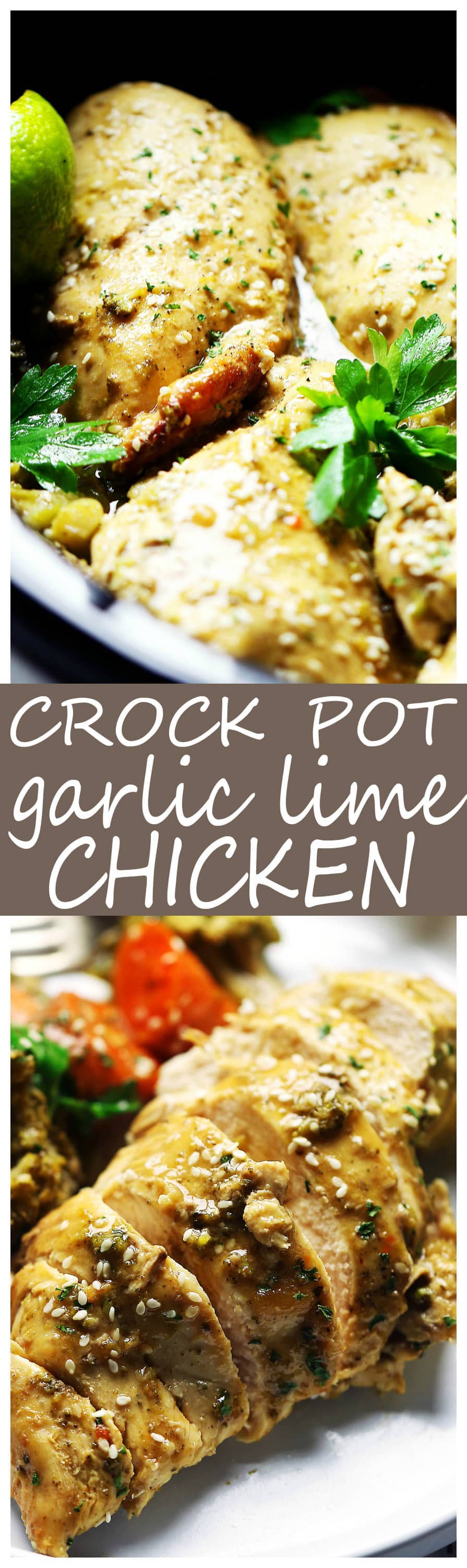 Crock Pot Garlic Lime Chicken | Easy Slow Cooker Recipe With Chicken