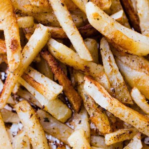 Oven Baked Seasoned French Fries - Deliciously seasoned, golden french fries prepared in the oven!