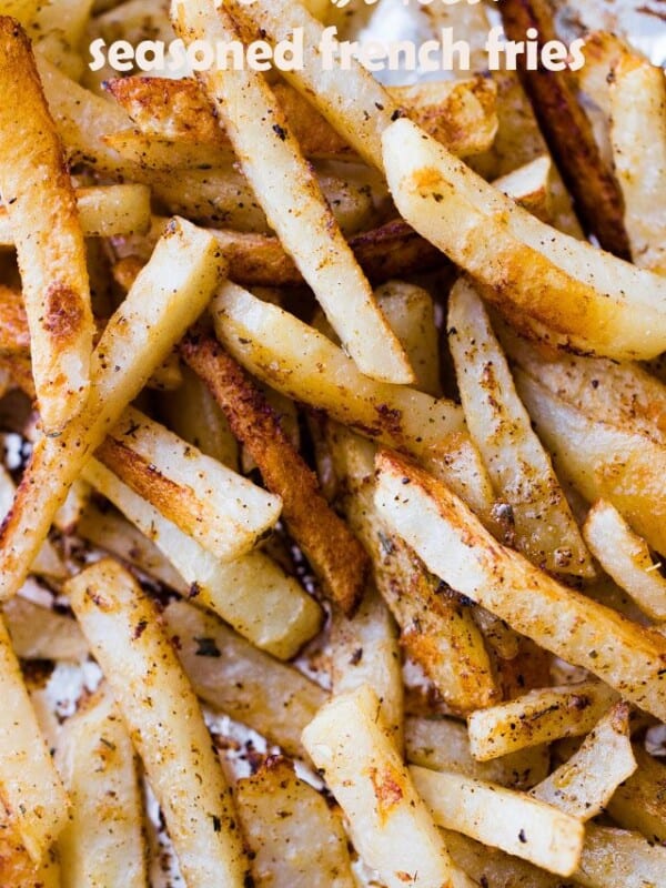 Oven Baked Seasoned French Fries - Deliciously seasoned, golden french fries prepared in the oven!