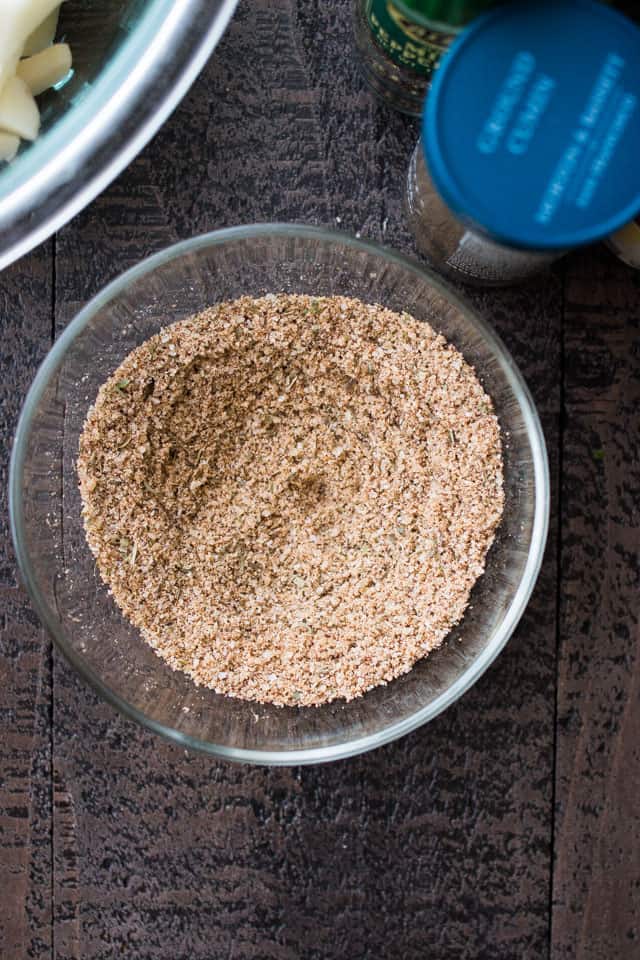 Homemade seasoning mix in a bowl.